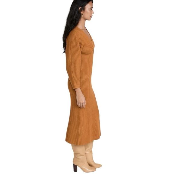 Mara Hoffman‎ Samira Long Sweater Dress Medium Long Sleeve V-Neck Knit Midi - Picture 3 of 15